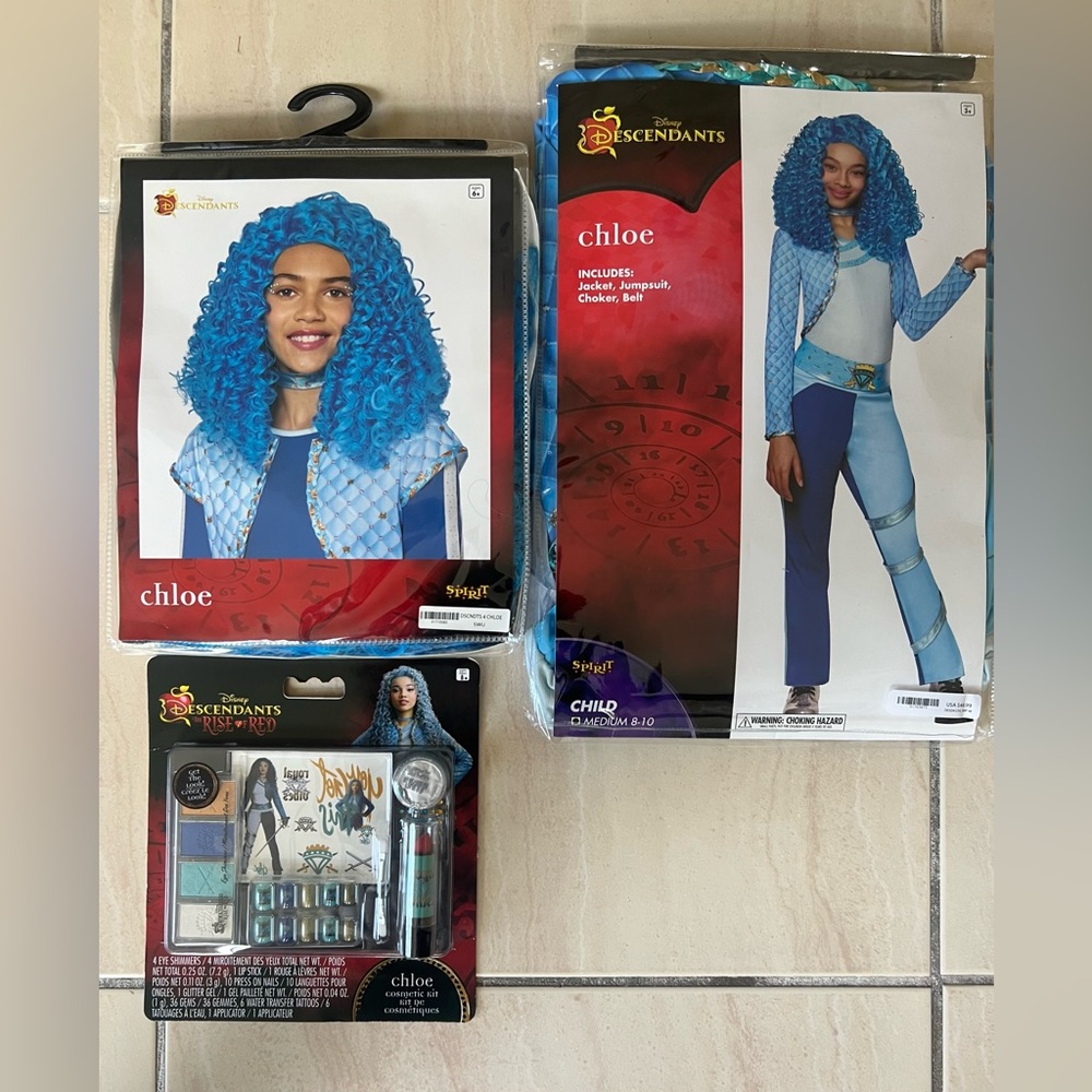 🌀Kids Descendants Chloe Halloween Costume Bundle-Medium (8-10) -$FIRM